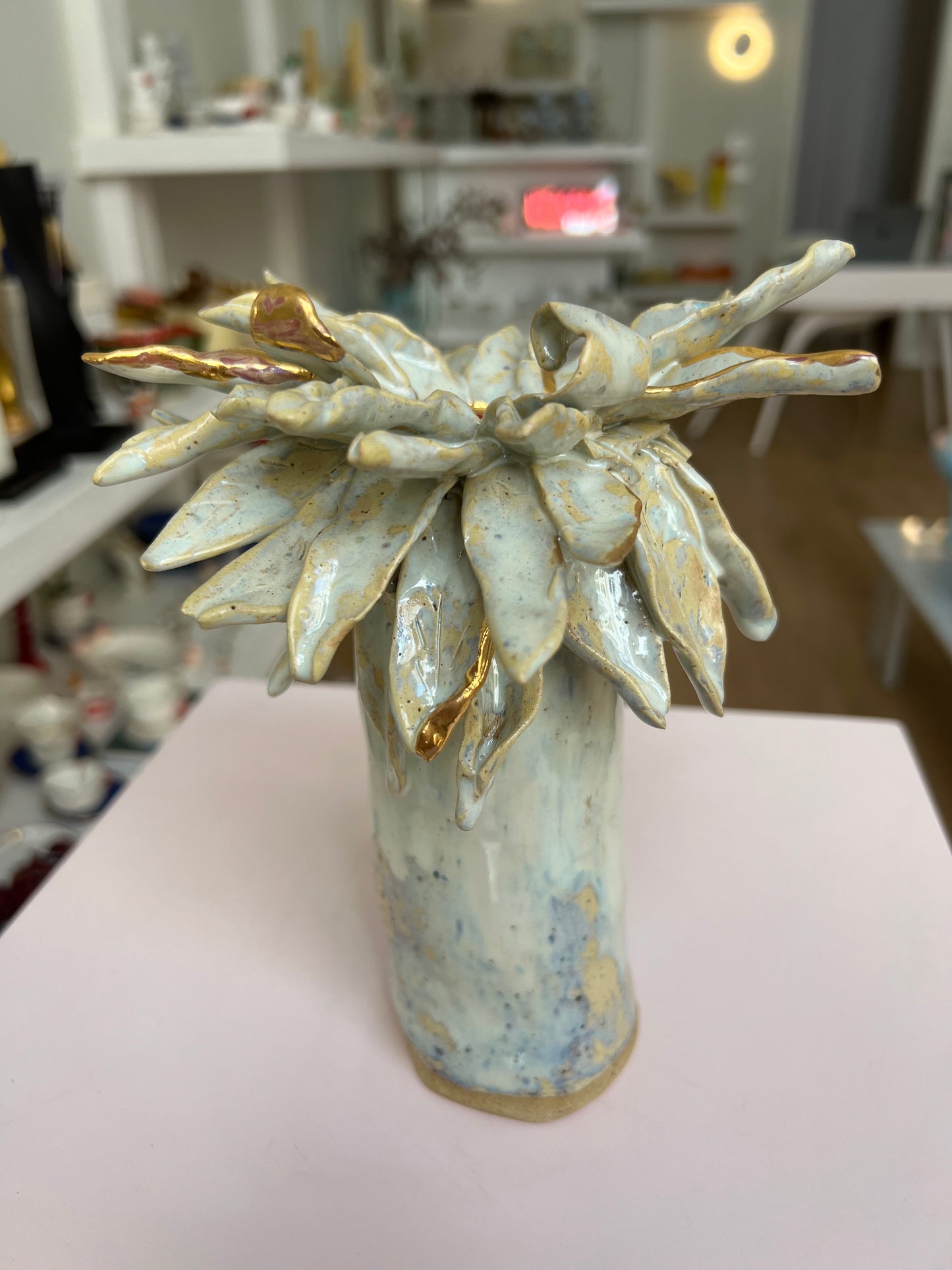 Floral Vase _ Color Variations in Pink, Whites and Bronze