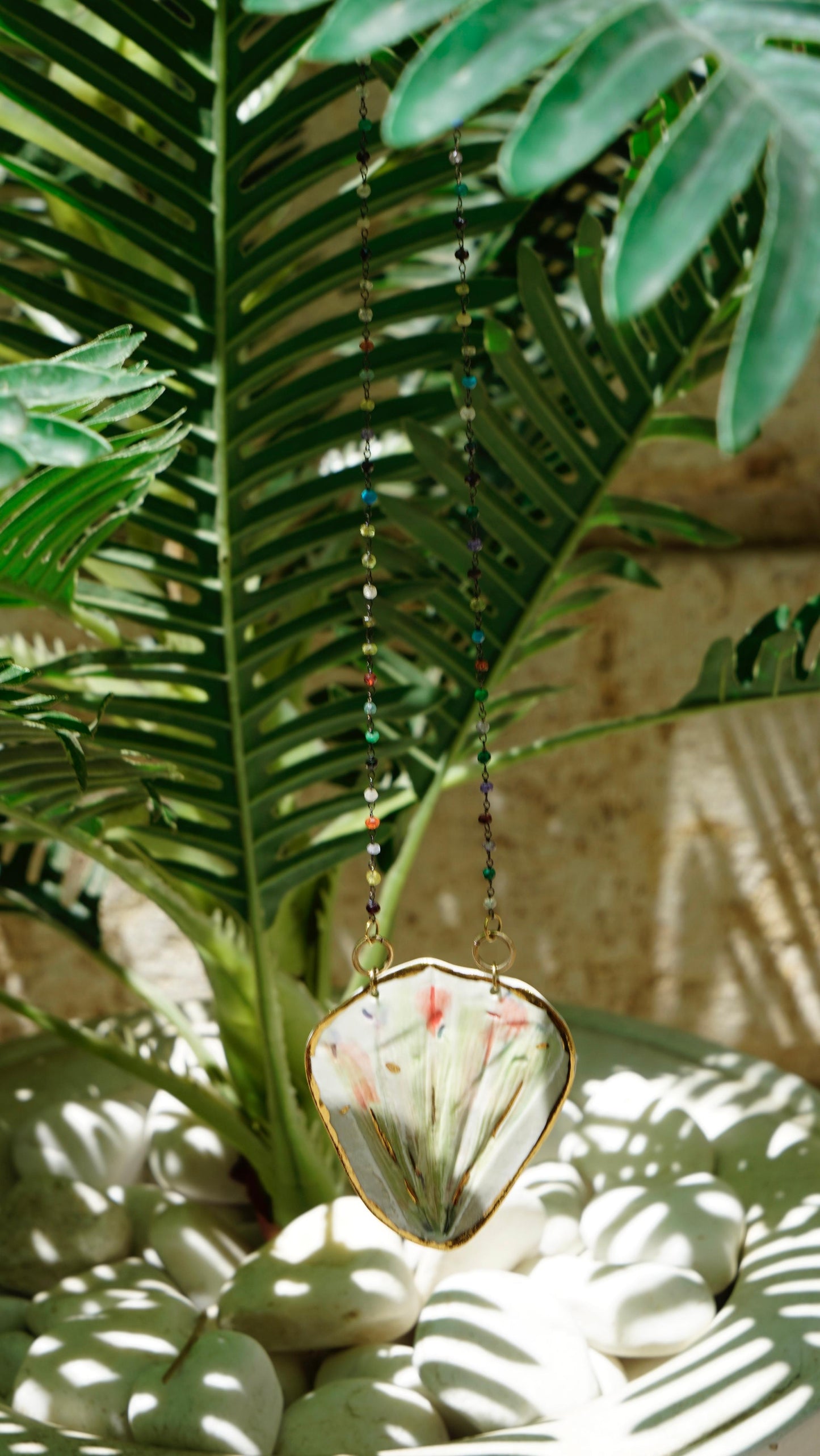 Whisper Leaf Pendant in Wearable Porcelain
