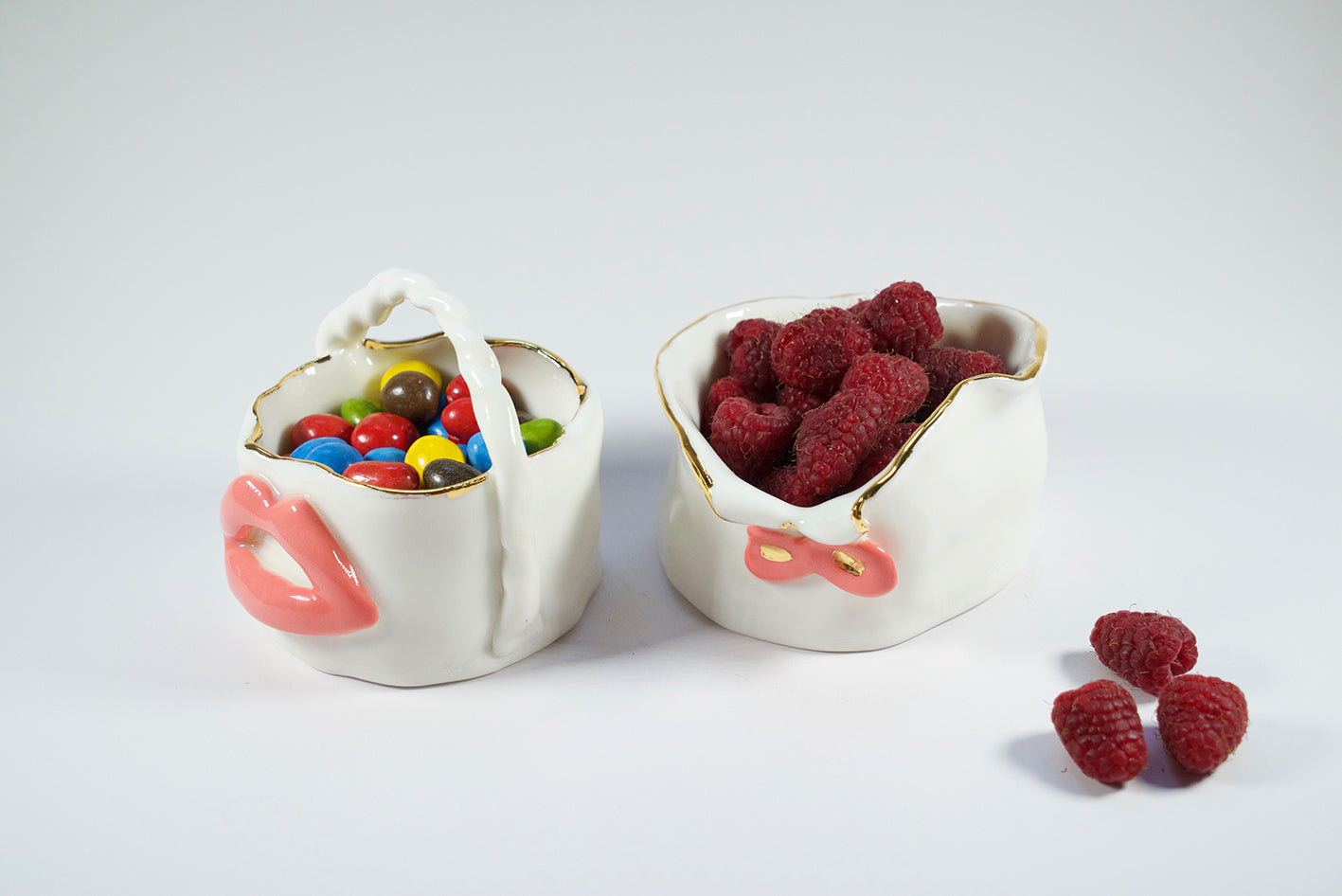 Lips Candy Holder in white porcelain