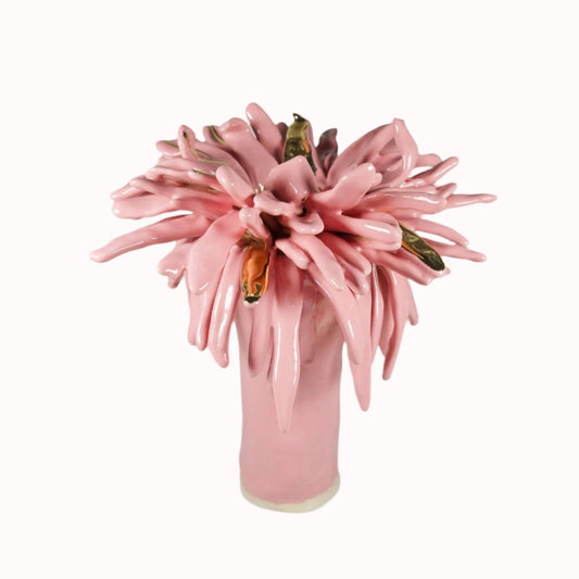 Floral Vase _ Color Variations in Pink, Whites and Bronze