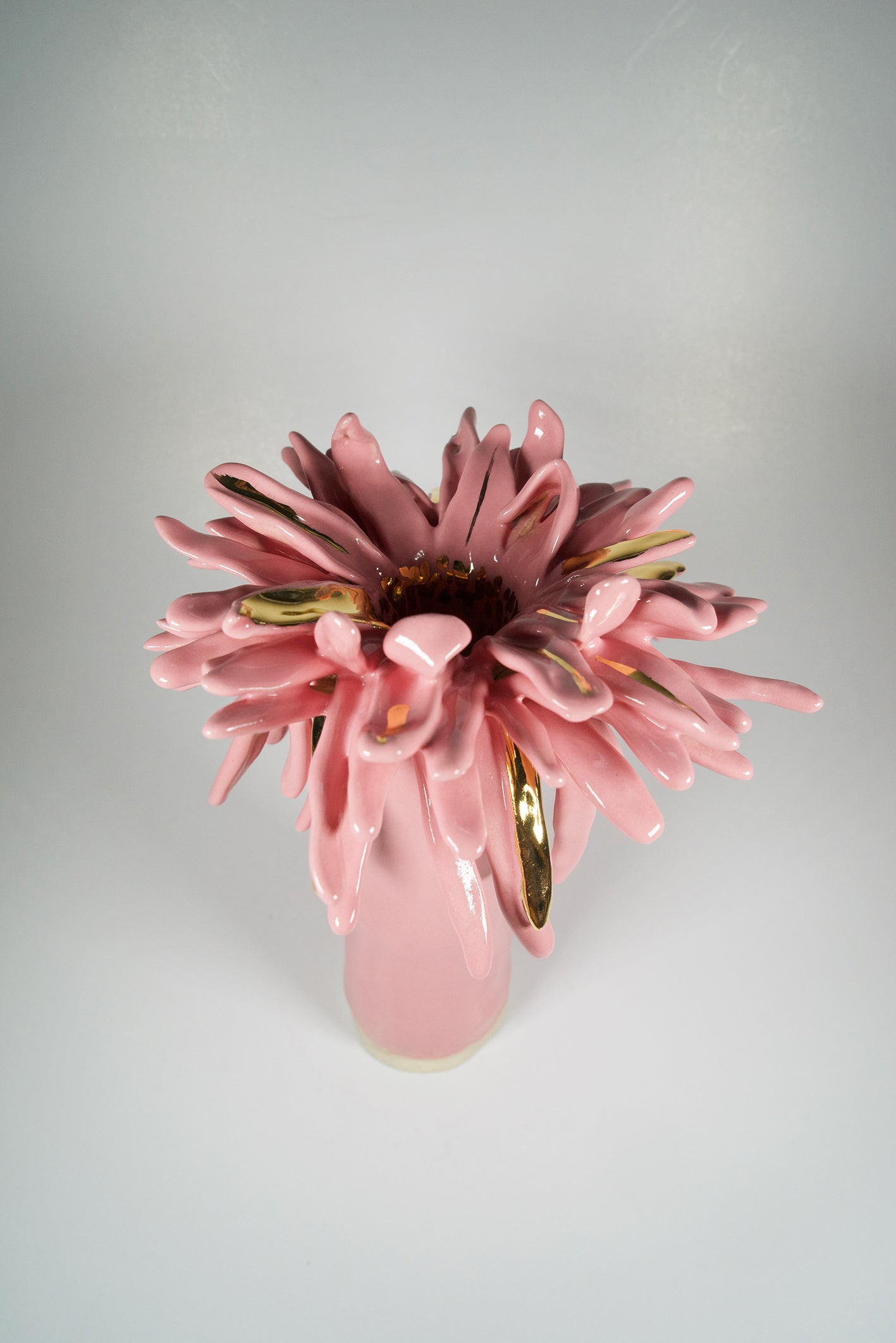 Floral Vase _ Color Variations in Pink, Whites and Bronze