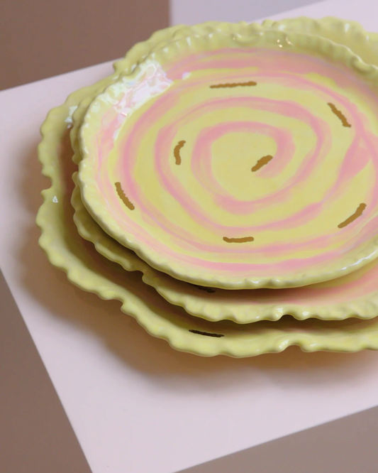 Yellow and Pink Candy Plates