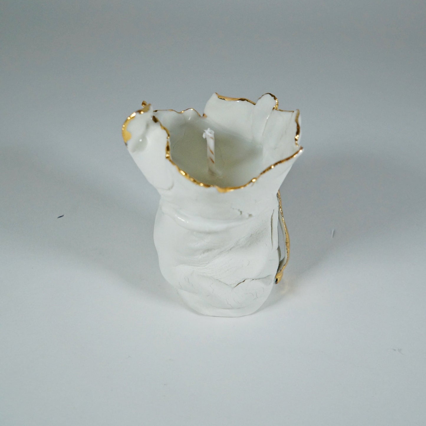 White Porcelain Candle Holder No 1