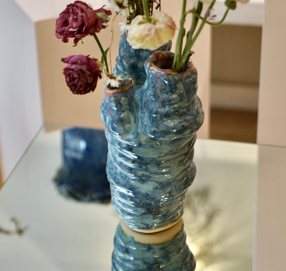 Ikebana Blue Vase