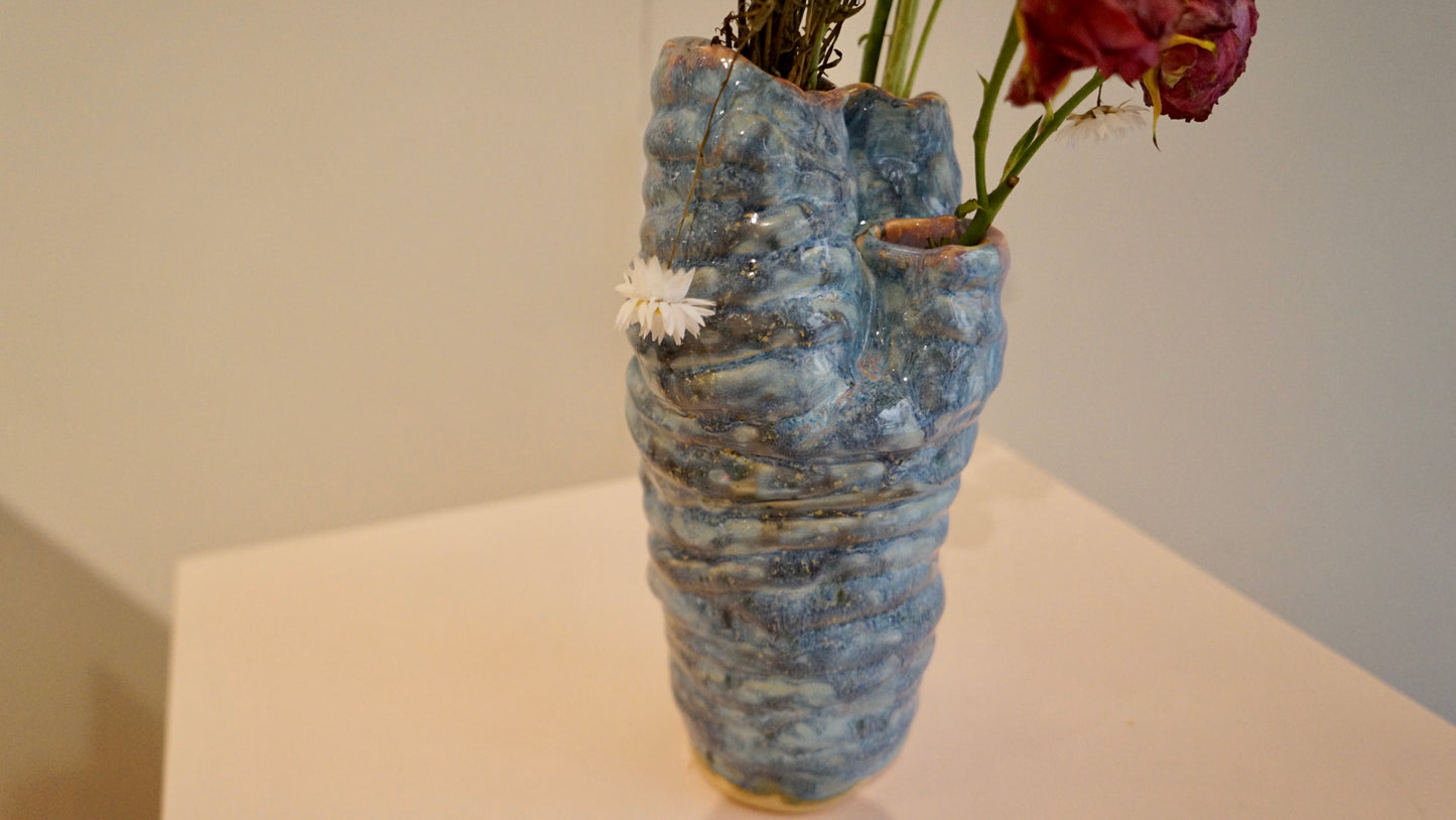 Ikebana Blue Vase