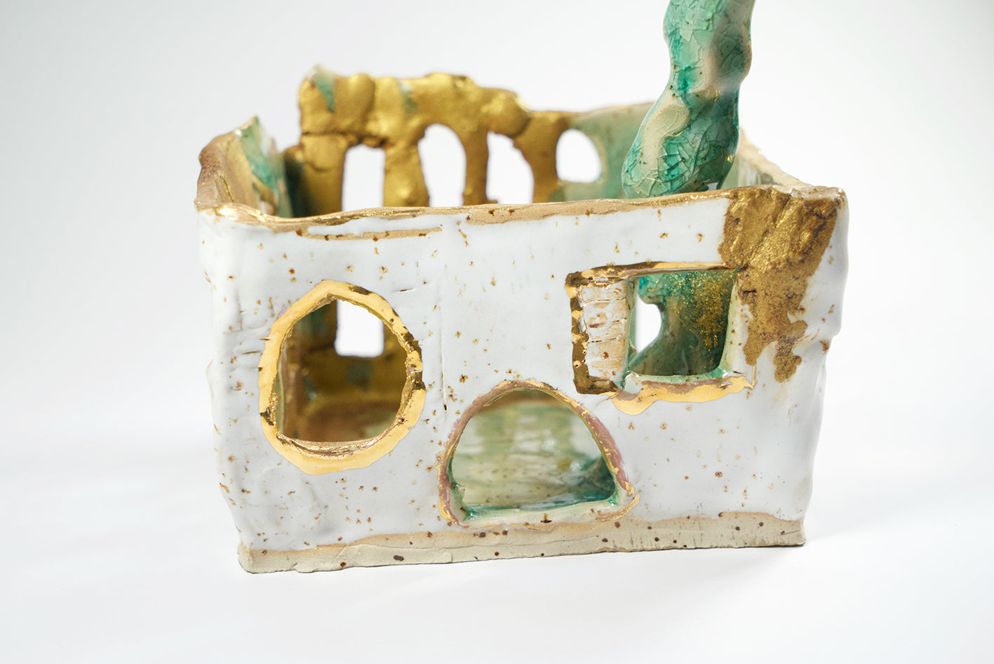 Beirut House Candle Holder _ Green and Beige Variations