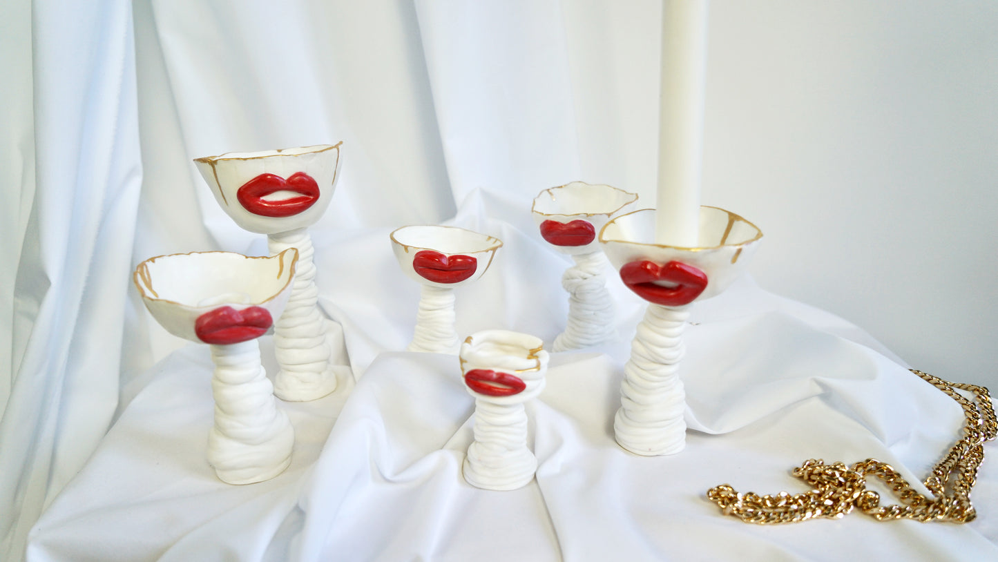 Lips High Candle Holder