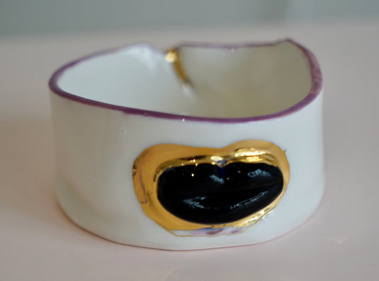 Satin Lips Porcelain Candy Holder