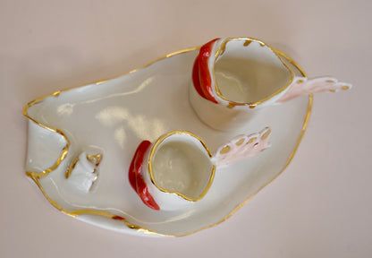 Lips Espresso Kiss Porcelain Cups