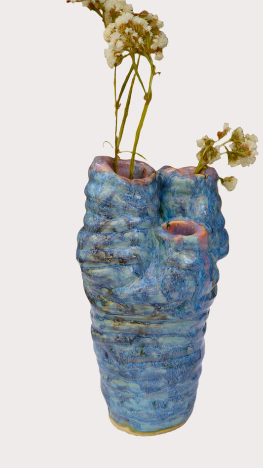 Ikebana Blue Vase