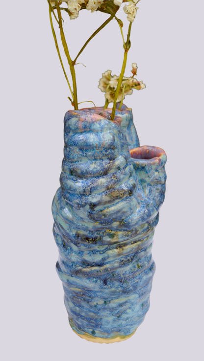 Ikebana Blue Vase