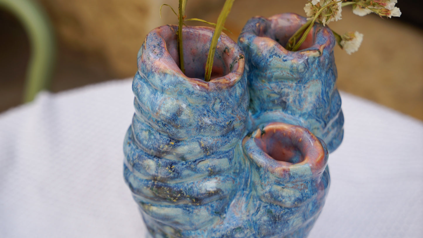 Ikebana Blue Vase