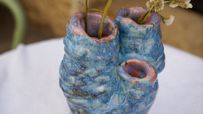 Ikebana Blue Vase