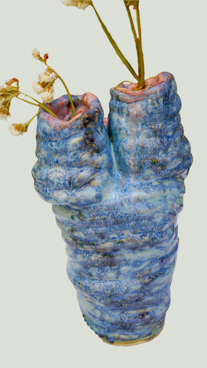 Ikebana Blue Vase