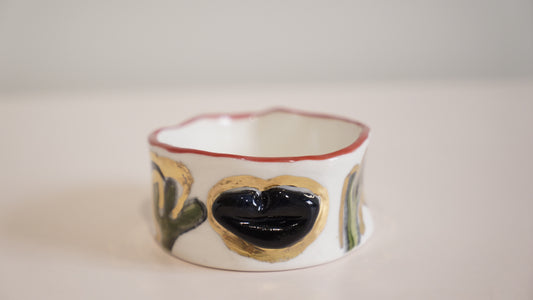 Noir Lips Porcelain Candy holder