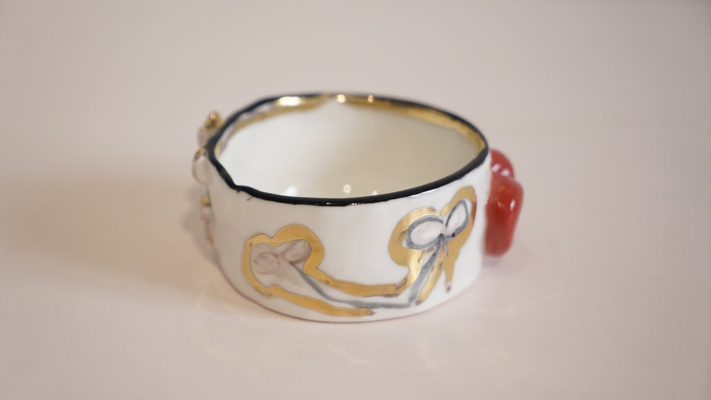 Rouge Lips Porcelain Candy Holder