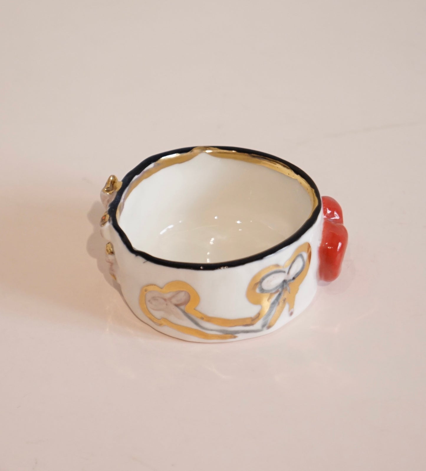 Rouge Lips Porcelain Candy Holder