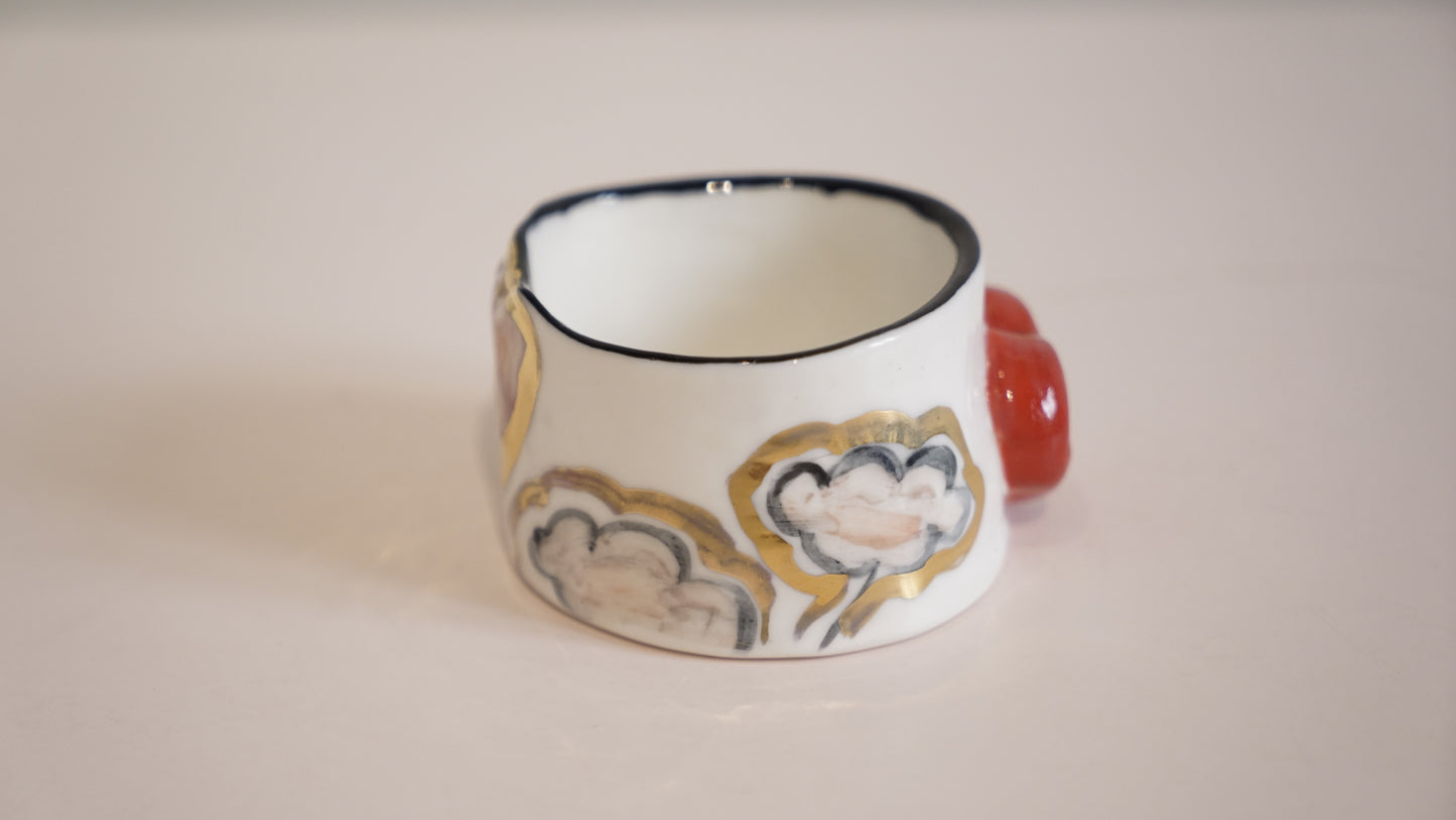 Blush Lips Porcelain Candy Holder
