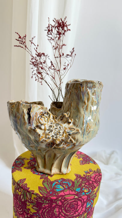 Naive Collection Vase in Earthy Beige by Hania Jneid