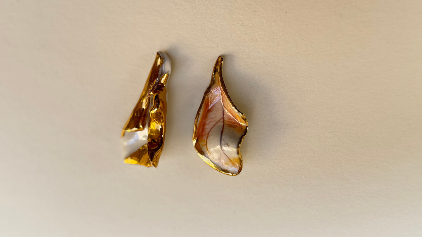 Evening Petal Porcelain Earrings