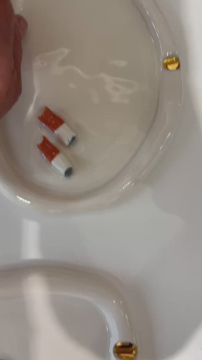 Ashtray with Cigarettes in White Porcelain by Hania Jneid
