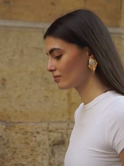 Evening Petal Porcelain Earrings